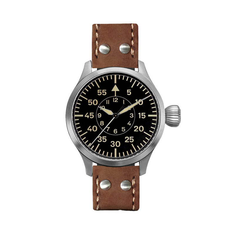 Aristo Pilot 47 "B-Dial" Sandblasted Watch with Swiss Movement #3H266