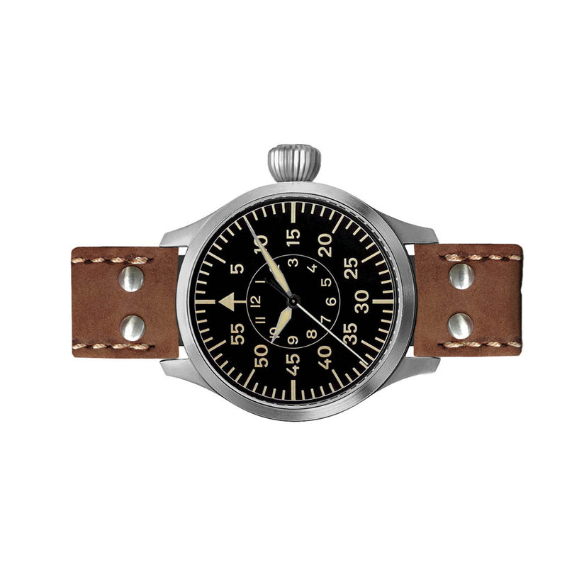 Aristo Pilot 47 "B-Dial" Sandblasted Watch with Swiss Movement #3H266