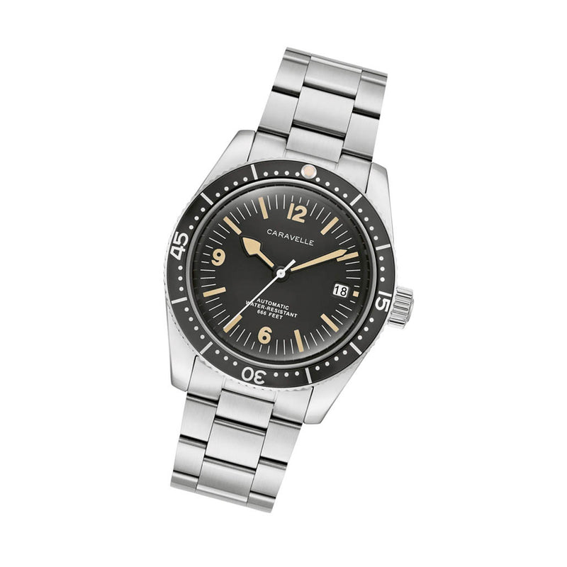 Caravelle Sea Hunter Automatic Watch with Black Dial #43B175