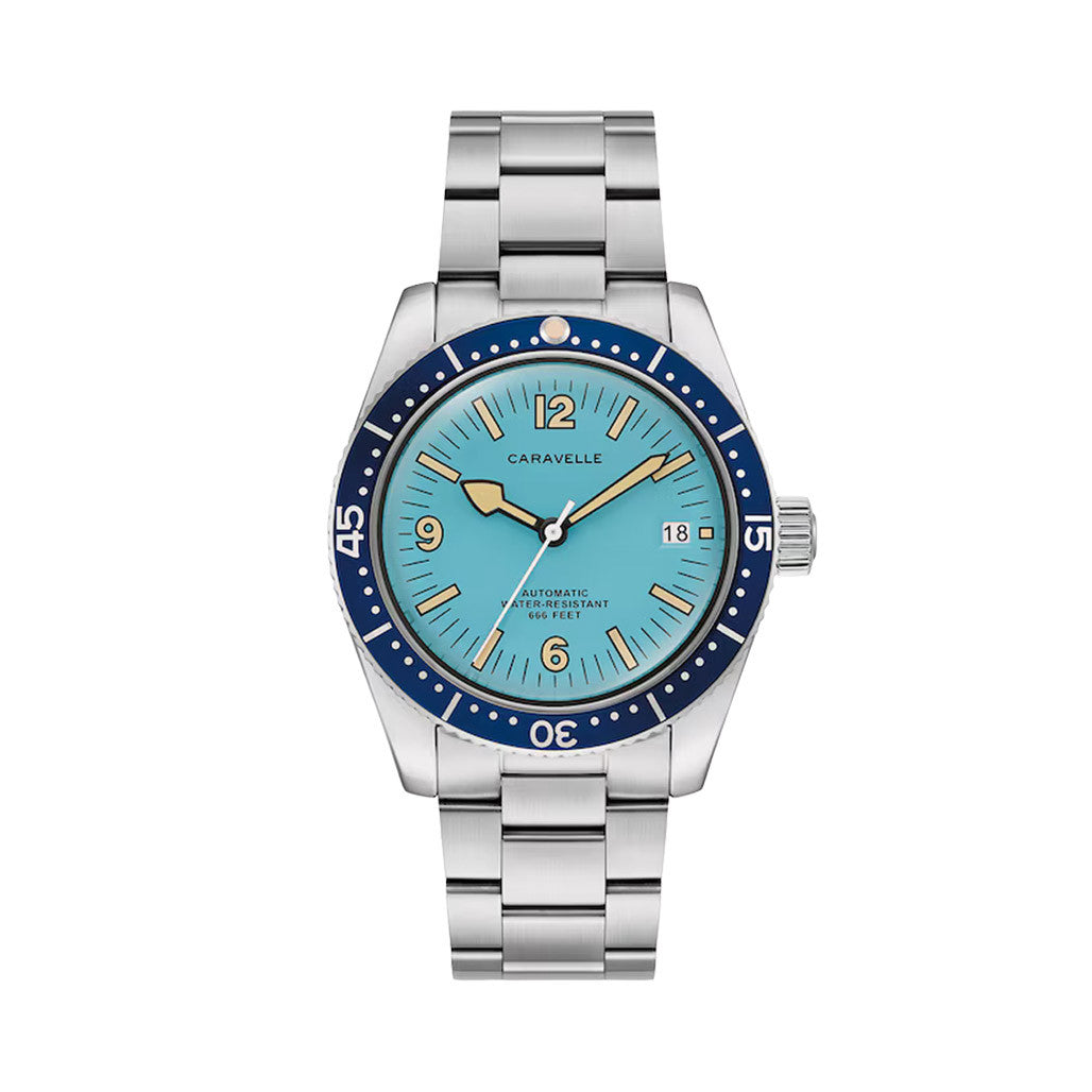 Caravelle Sea Hunter Automatic Watch with Blue Dial #43B178 — Long
