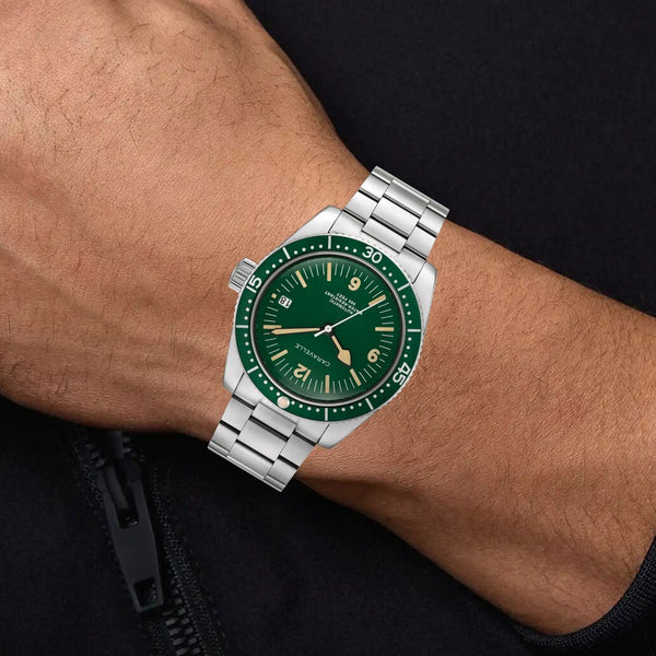 Caravelle Sea Hunter Automatic Watch with Green Dial #43B179