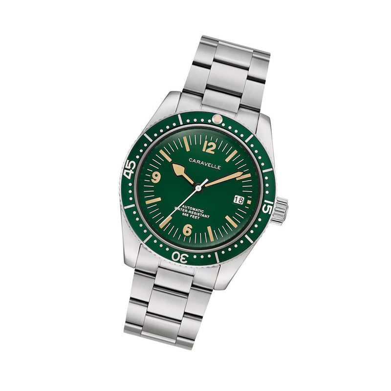 Caravelle Sea Hunter Automatic Watch with Green Dial #43B179