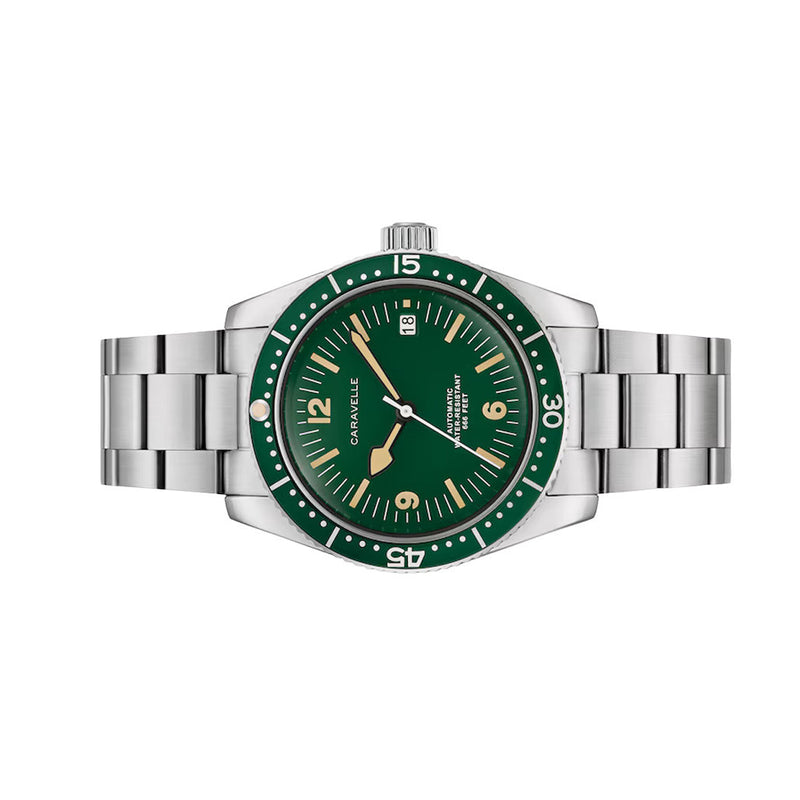 Caravelle Sea Hunter Automatic Watch with Green Dial #43B179