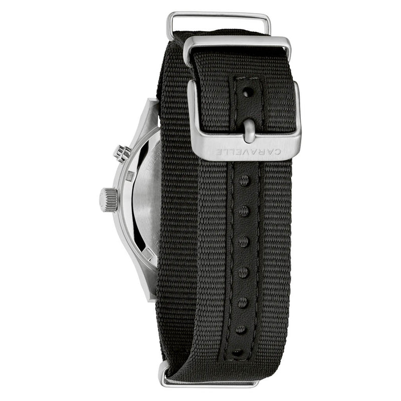 Caravelle "Light Up" Field Watch with Black Dial #43C125