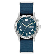 Caravelle "Light Up" Field Watch with Blue Dial #43C126