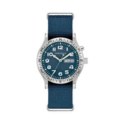 Caravelle "Light Up" Field Watch with Blue Dial #43C126