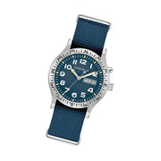 Caravelle "Light Up" Field Watch with Blue Dial #43C126