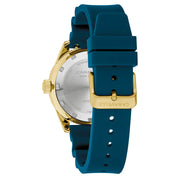 Caravelle Sea Hunter Automatic Goldtone Watch with Blue Dial #44B129