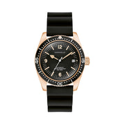 Caravelle Sea Hunter Automatic Goldtone Watch with Black Dial #44B130