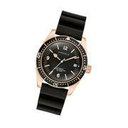Caravelle Sea Hunter Automatic Goldtone Watch with Black Dial #44B130