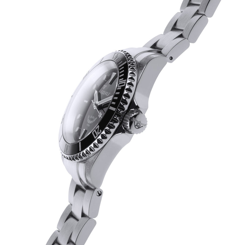 Squale Swiss Automatic Dive watch with Black Dial and Domed Crystal #1545-CC