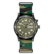 Caravelle "Light Up" Field Watch with Green Dial #45C121