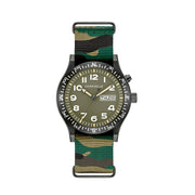 Caravelle "Light Up" Field Watch with Green Dial #45C121