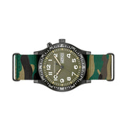 Caravelle "Light Up" Field Watch with Green Dial #45C121