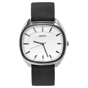 Aristo 41mm Classic Dress Watch with Rectangular Face and WhiteDial #4H230-L zoom