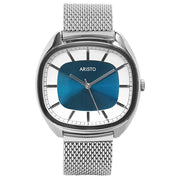 Aristo 41mm Classic Dress Watch with Rectangular Face and Blue Dial #4H231-M zoom