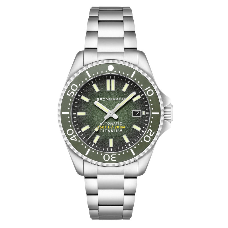 Spinnaker Tesei Titanium Automatic Watch with Militia Green Dial #SP-5084-77