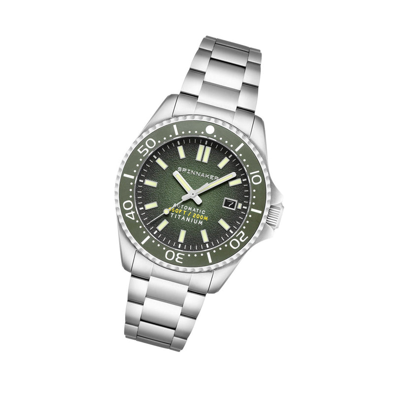 Spinnaker Tesei Titanium Automatic Watch with Militia Green Dial #SP-5084-77