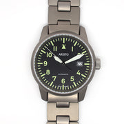 Aristo 40mm Titanium Swiss Automatic Aviator Watch #5H101TIBI