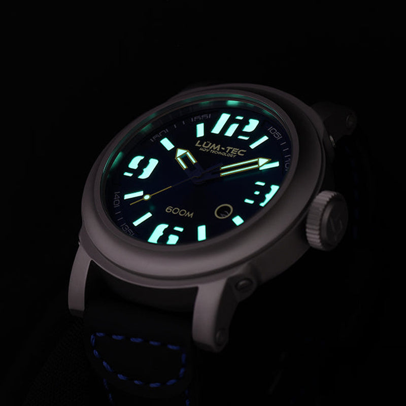 Lum-Tec 48mm High-Beat Automatic Watch with AR Sapphire Crystal #600M-2 Lume