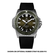 For optional rubber strap, see item RS-2200-910. Note you will also require the clasp, as the strap is sold without it. Clasp is item BD-22-020-912