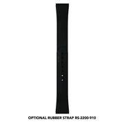 For optional rubber strap, see item RS-2200-910. Note you will also require the clasp, as the strap is sold without it. Clasp is item BD-22-020-912