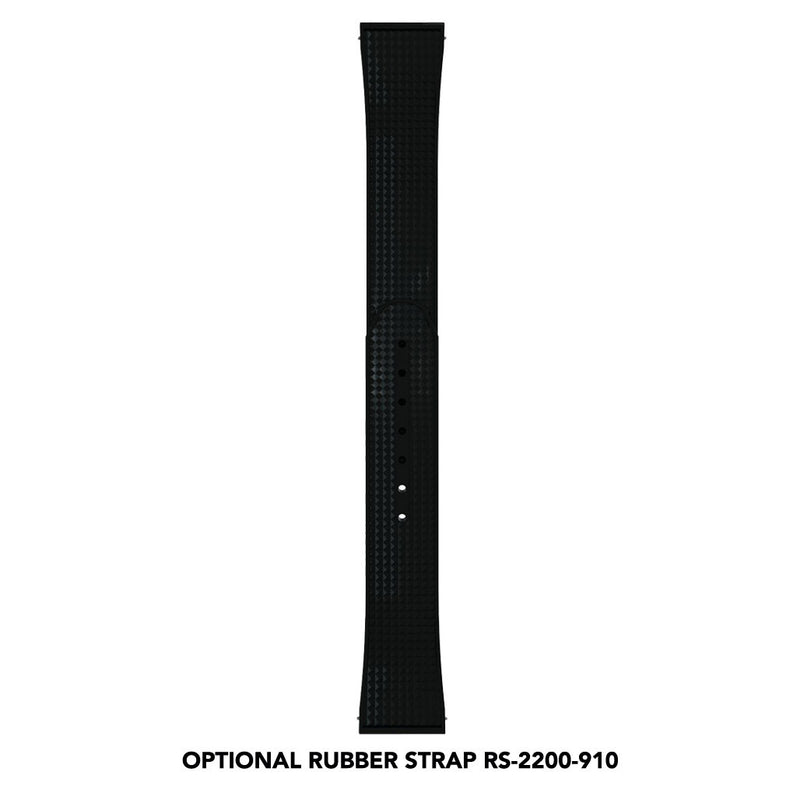 For optional rubber strap, see item RS-2200-910. Note you will also require the clasp, as the strap is sold without it. Clasp is item BD-22-020-912