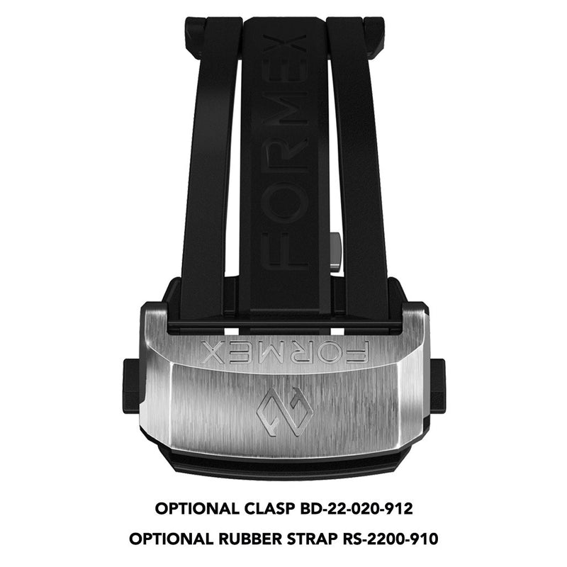 For optional rubber strap, see item RS-2200-910. Note you will also require the clasp, as the strap is sold without it. Clasp is item BD-22-020-912