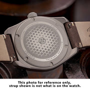 Formex Swiss Automatic Field Watch with Charcoal Dial and Velcro Strap #0660.1.6523.121 Back