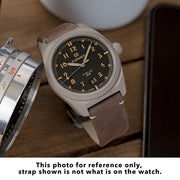 Formex Swiss Automatic Field Watch with Charcoal Dial and Velcro Strap #0660.1.6523.121 Life