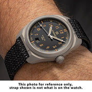Formex Swiss Automatic Field Watch with Charcoal Dial and Velcro Strap #0660.1.6523.121 Wrist