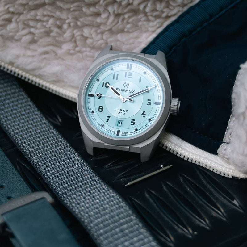 Formex Swiss Automatic Titanium Field Watch with Ice Blue Dial #0660.1.6535.844