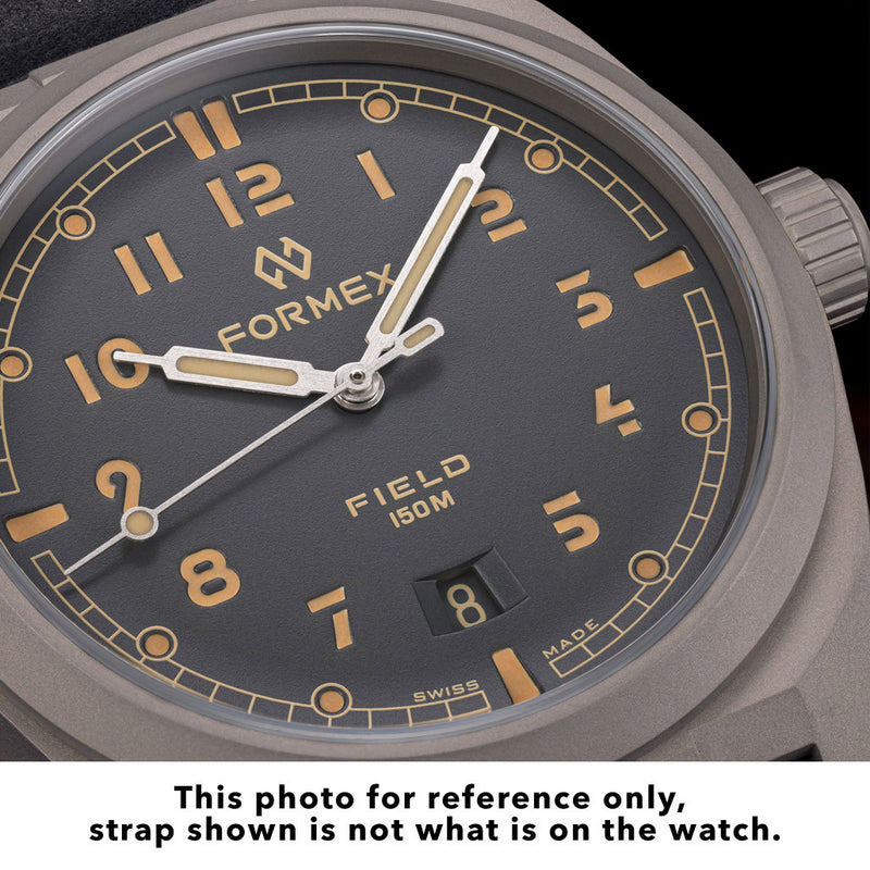 Formex Swiss Automatic Field Watch with Ash Grey Dial and Velcro Strap #0660.6543.121 Dial