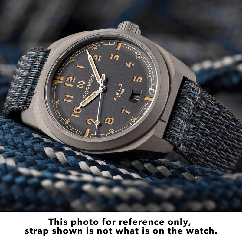 Formex Swiss Automatic Field Watch with Ash Grey Dial and Velcro Strap #0660.6543.121 Life