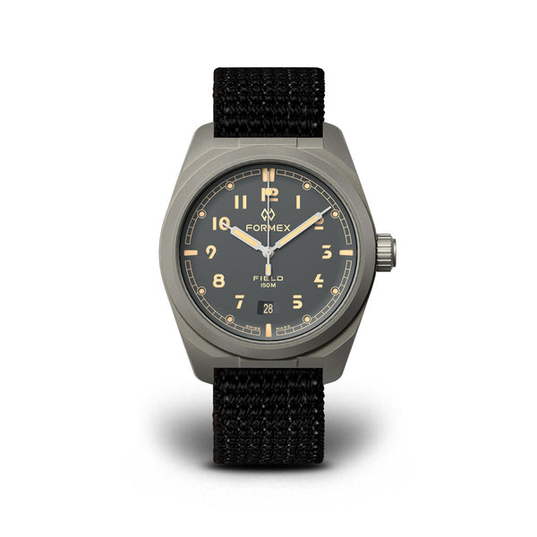 Formex Swiss Automatic Field Watch with Ash Grey Dial and Velcro Strap #0660.6543.121