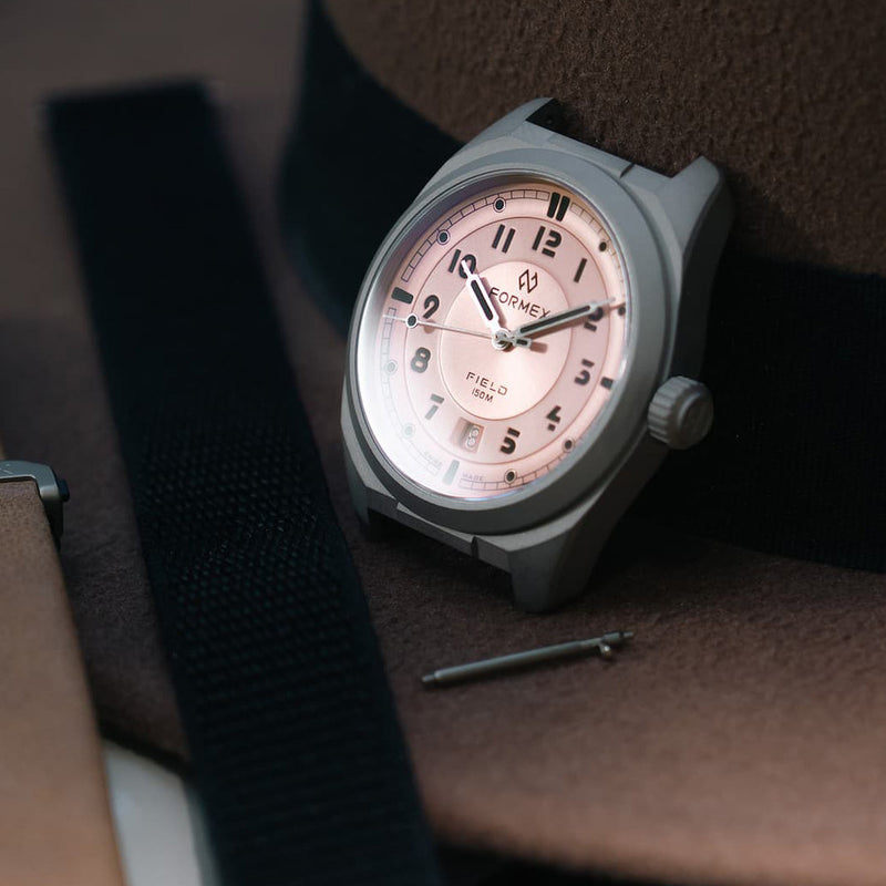 Formex Swiss Automatic Titanium Field Watch with Coho Salmon Dial #0660.1.6555.822