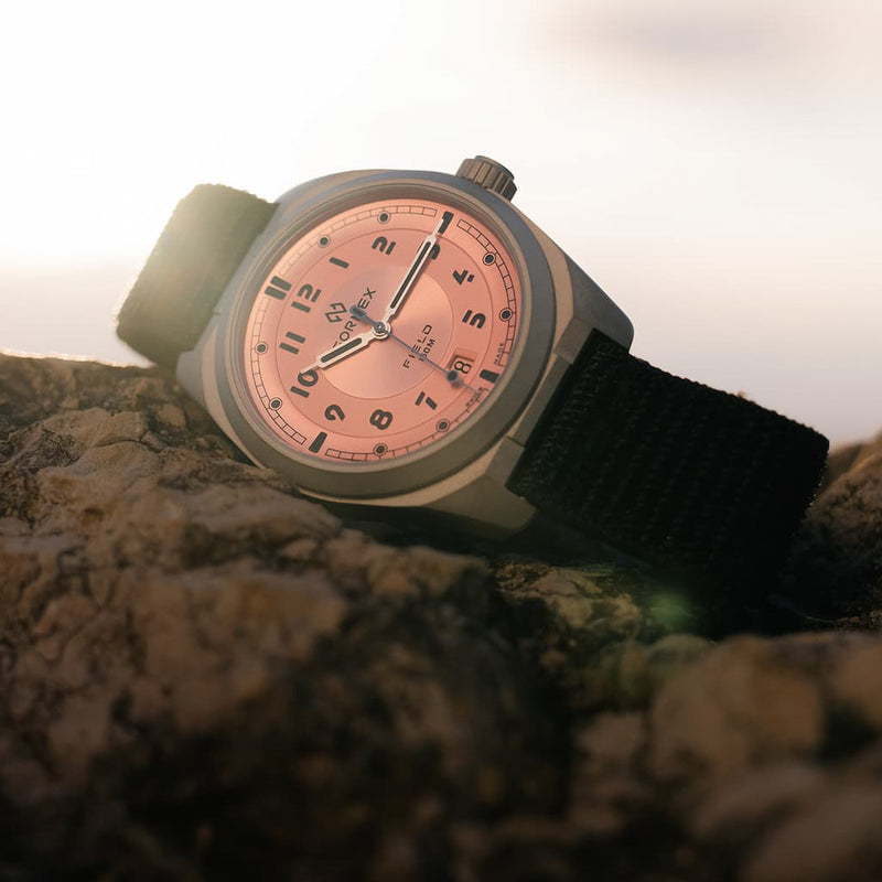 Formex Swiss Automatic Titanium Field Watch with Coho Salmon Dial #0660.1.6555.822