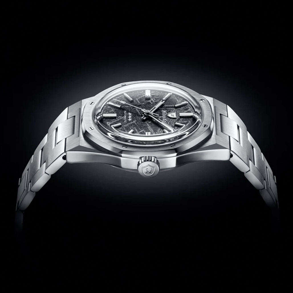 Nivada Grenchen 37mm F77 Titanium Watch with Anthracite Dial