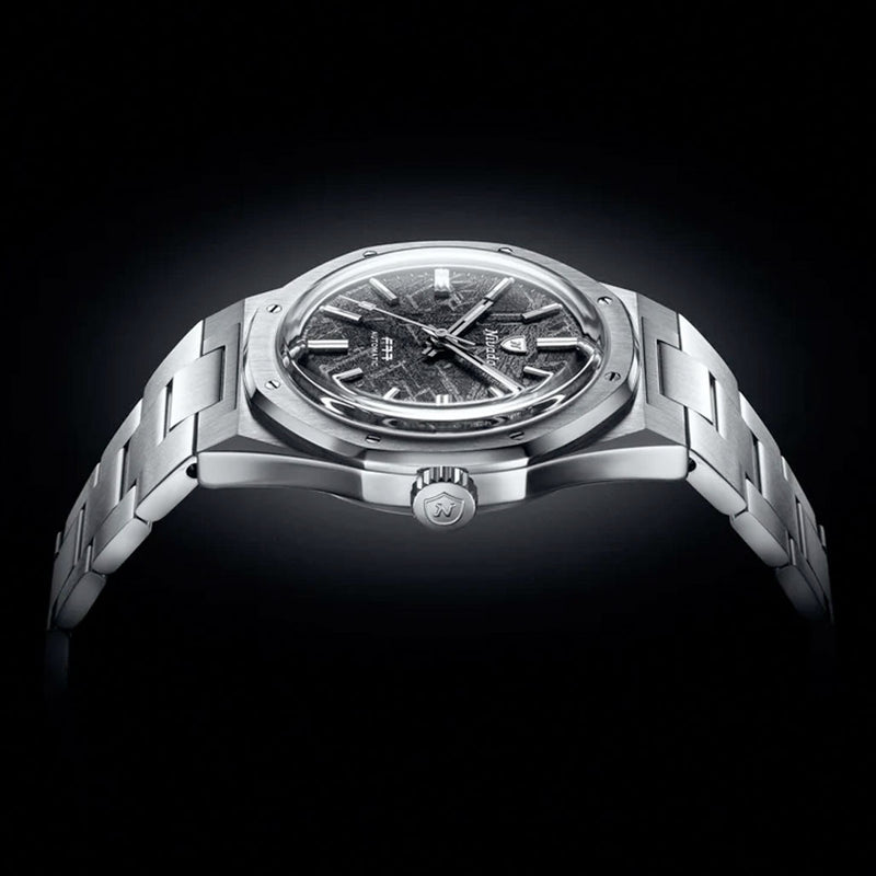 Nivada Grenchen 37mm F77 Titanium Watch with Anthracite Dial #68006A77