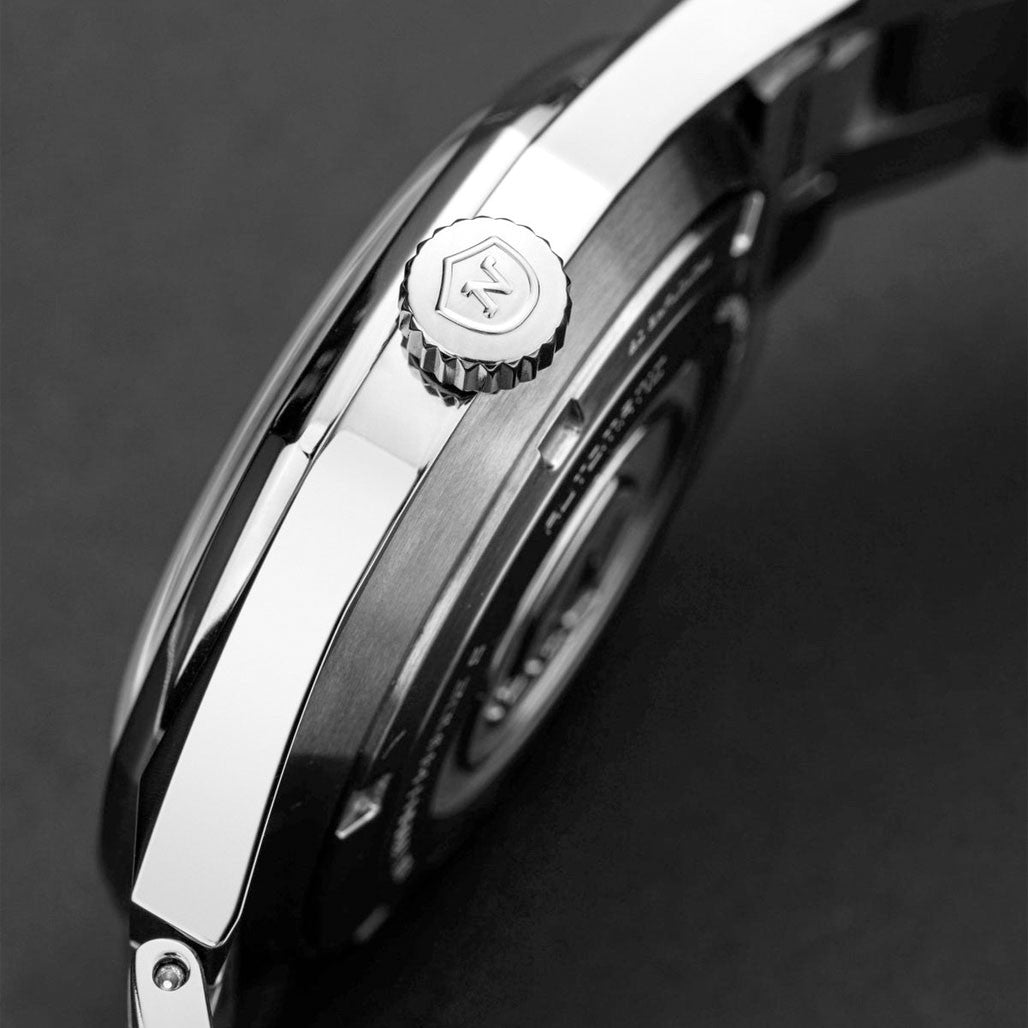 Nivada Grenchen 37mm F77 Watch with Meterorite Dial #68016A77