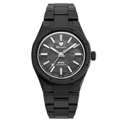 Nivada Grenchen 37mm F77 Black Watch with Meterorite Dial #68020A77