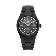 Nivada Grenchen 37mm F77 Black Watch with Meterorite Dial #68020A77