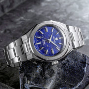 Nivada Grenchen 38mm F77 Mark 2 Watch with Lapis Lazuli Dial #68048A77