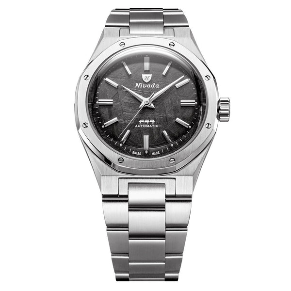 Nivada Grenchen 38mm F77 Mark 2 Watch with Meteorite Dial #68049A77