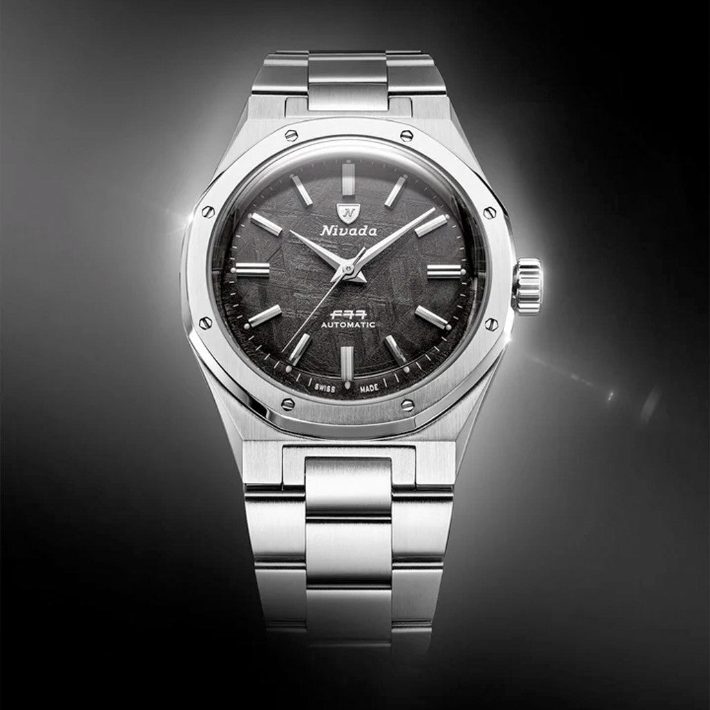 Nivada Grenchen 38mm F77 Mark 2 Watch with Meteorite Dial
