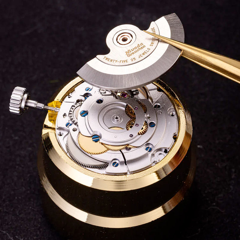 Nivada Grenchen 38mm F77 Mark 2 Watch with Meteorite Dial #68049A77