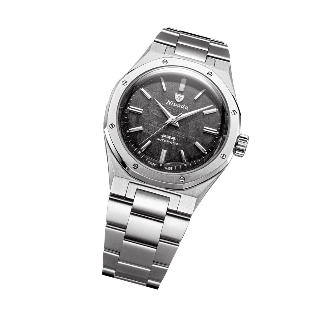 Nivada Grenchen 38mm F77 Mark 2 Watch with Meteorite Dial