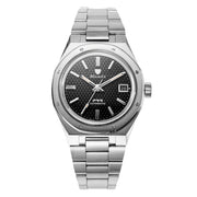 Nivada Grenchen 37mm F77 Watch with Black Tapisserie Dial#69000A77