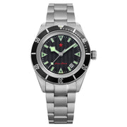 Red Star SEA STAR Watch with Black Dial and Black Bezel #7074G-C
