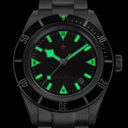 Red Star SEA STAR Watch with Black Dial and Black Bezel #7074G-C